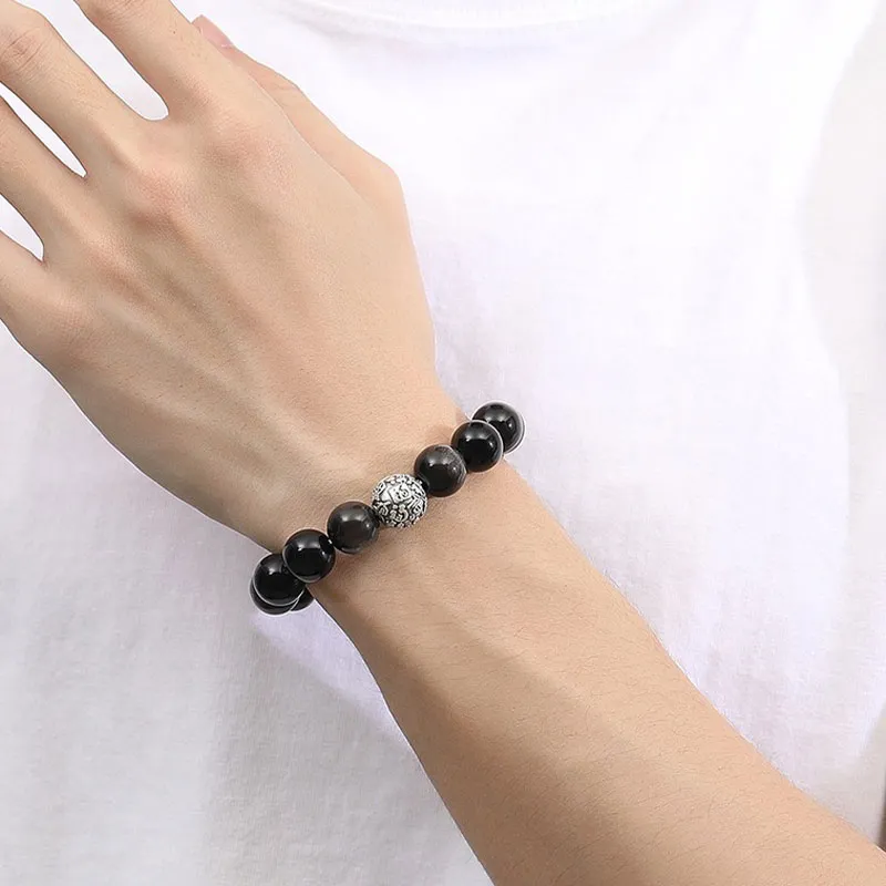 GUANFEI Obsidian Jade Bracelets Unisex-1