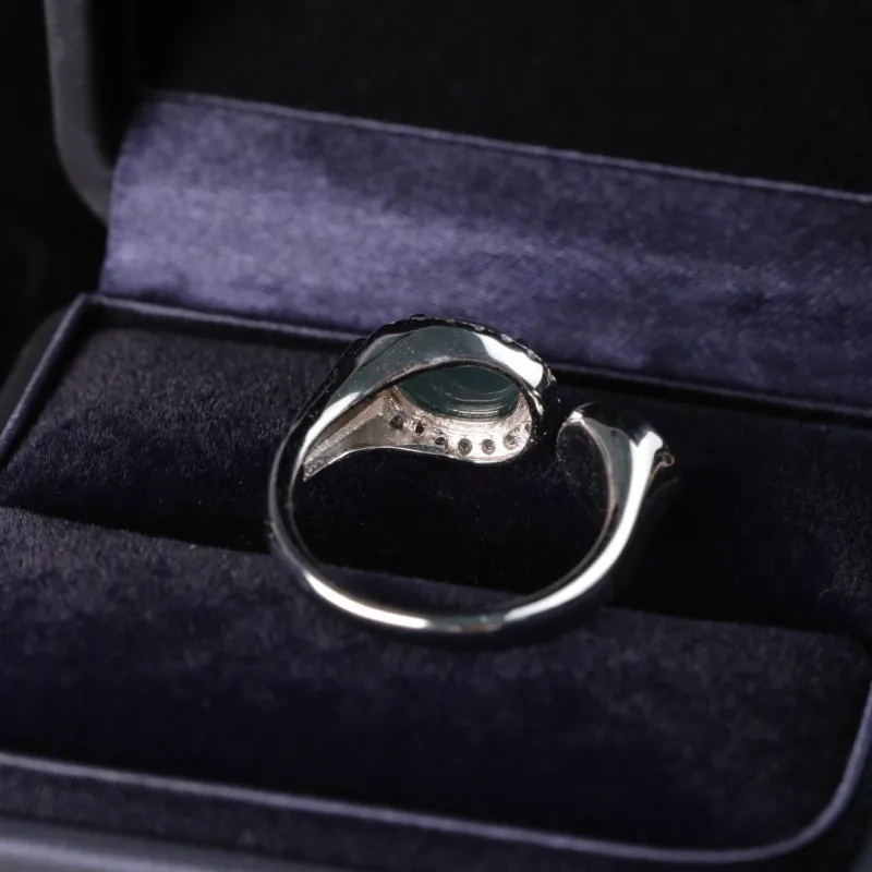 GUANFEI Ice Glutinous Jadeite Rings Women's-5