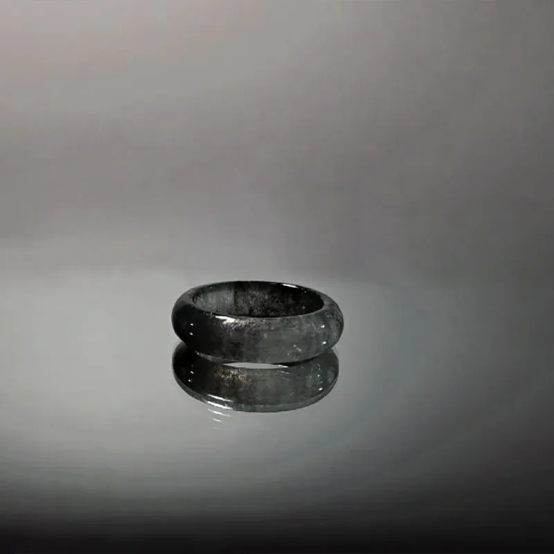 GUANFEI Bean Type Jadeite Rings Unisex-4
