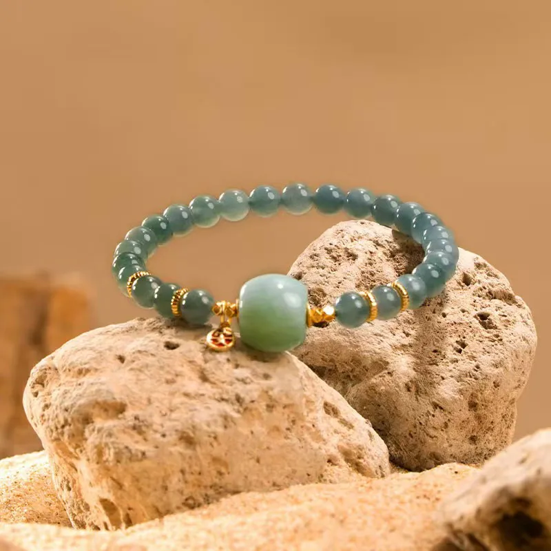 GUANFEI Glutinous Jade Jadeite Bracelets Women's-4