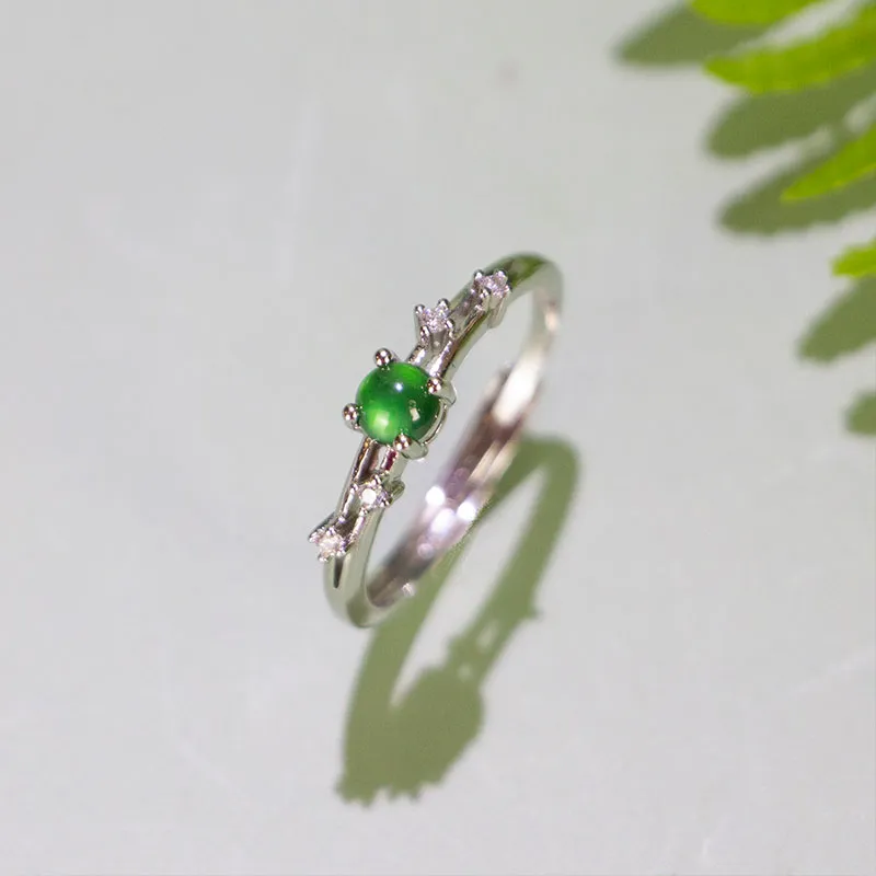 GUANFEI Ice Glutinous Jadeite Rings Women's-7