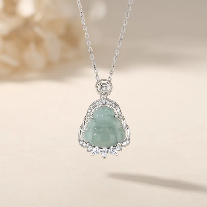 GUANFEI Ice Glutinous Jadeite Necklaces Women's-1