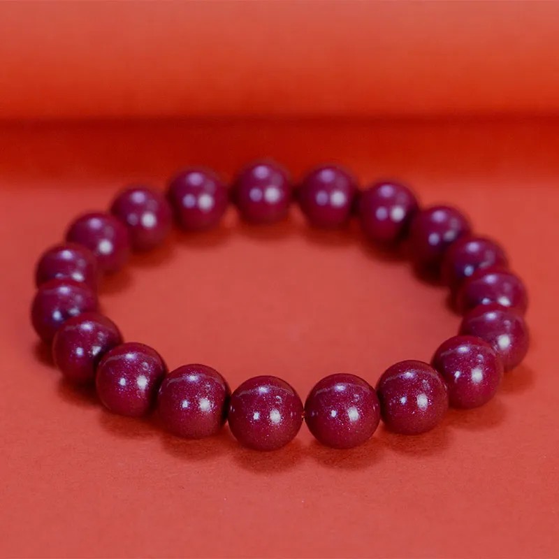 GUANFEI Reconstructed Cinnabar Jade Bracelets Unisex-5