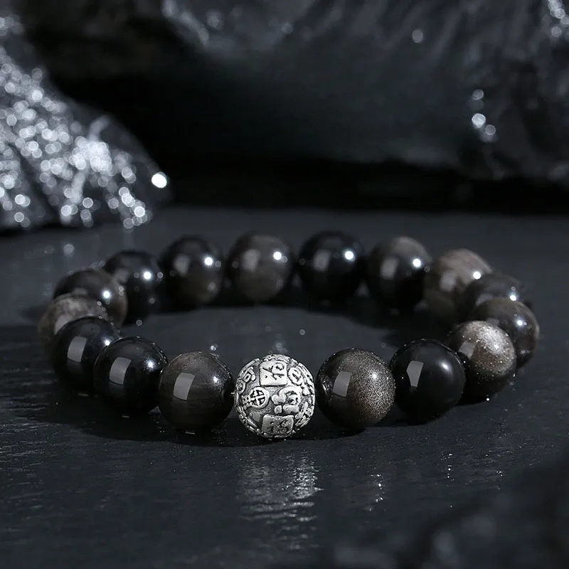GUANFEI Obsidian Jade Bracelets Unisex-3