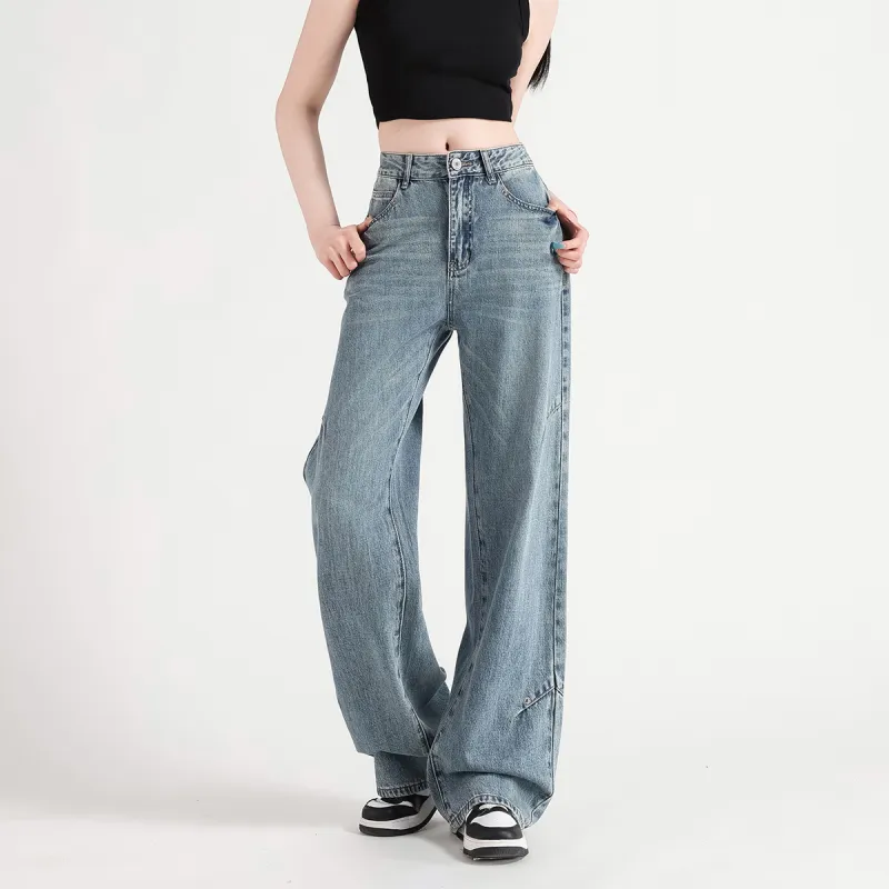 FAWENXIANGZI Jeans Women's Nostalgic Blue-9