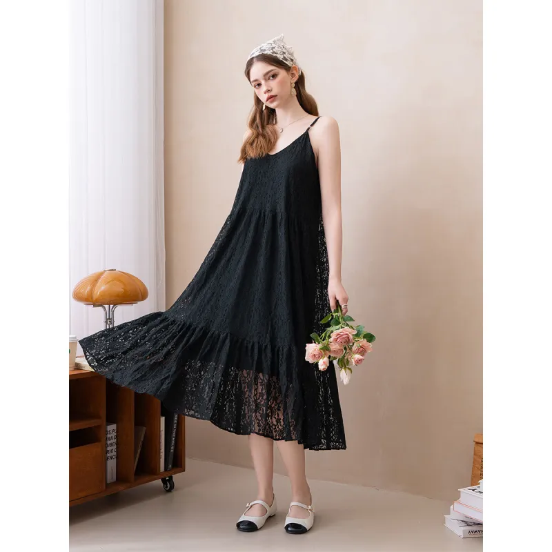 BANANA BABY Slip Dresses Women's Black-2