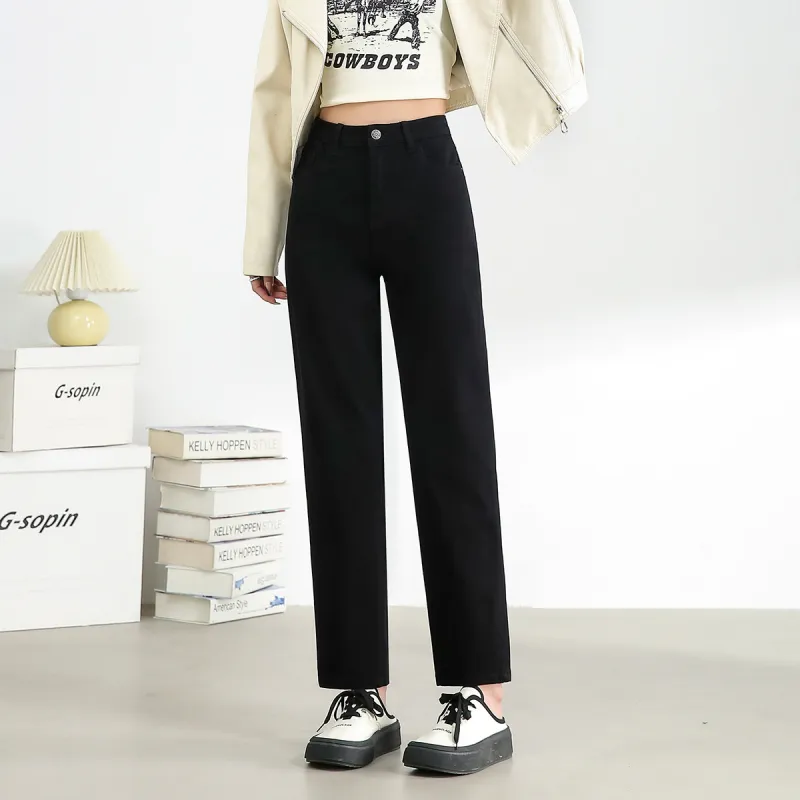 FAWENXIANGZI Jeans Women's Black-6