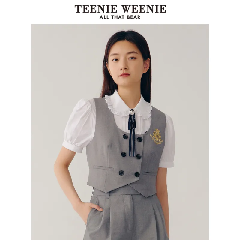 Teenie Weenie Vests Women's Light Gray-2