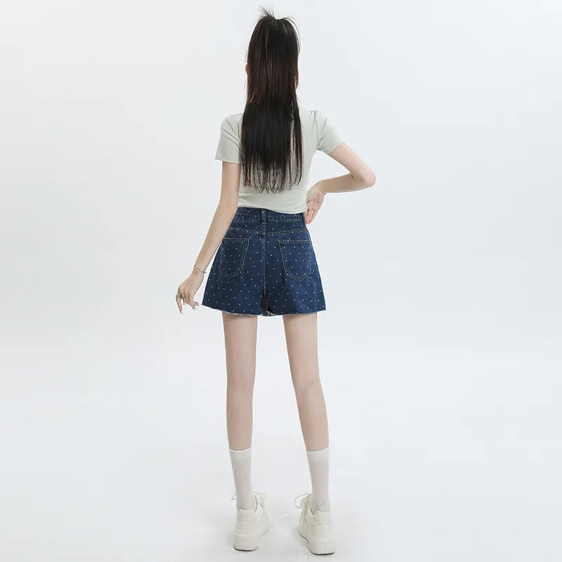 YINLEI Denim Short Skirts Women's-4