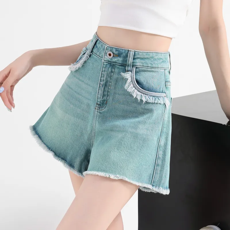 FAWENXIANGZI Denim Shorts Women's-6