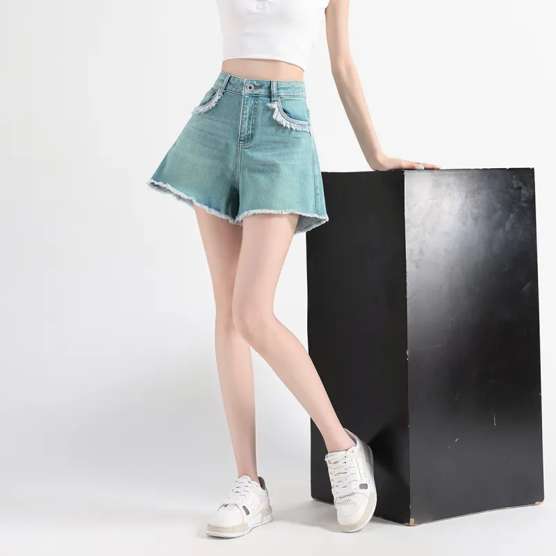 FAWENXIANGZI Denim Shorts Women's-8