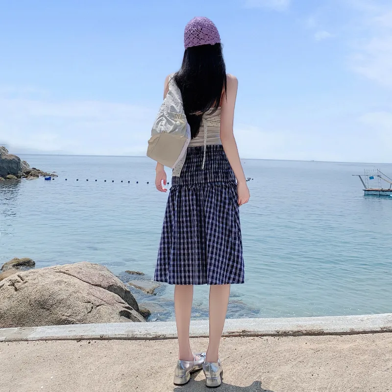 YINLEI Casual Long Skirt Women's-3