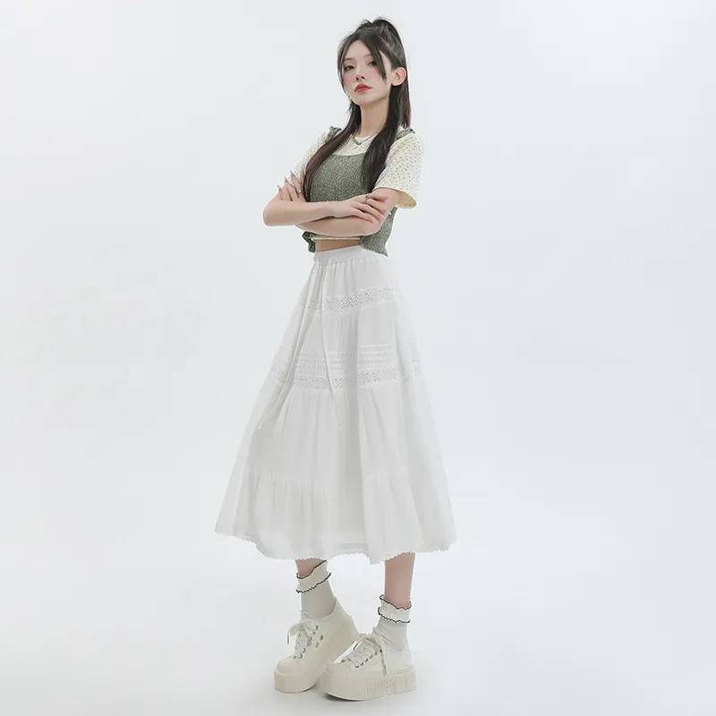 YINLEI Casual Long Skirt Women's-2