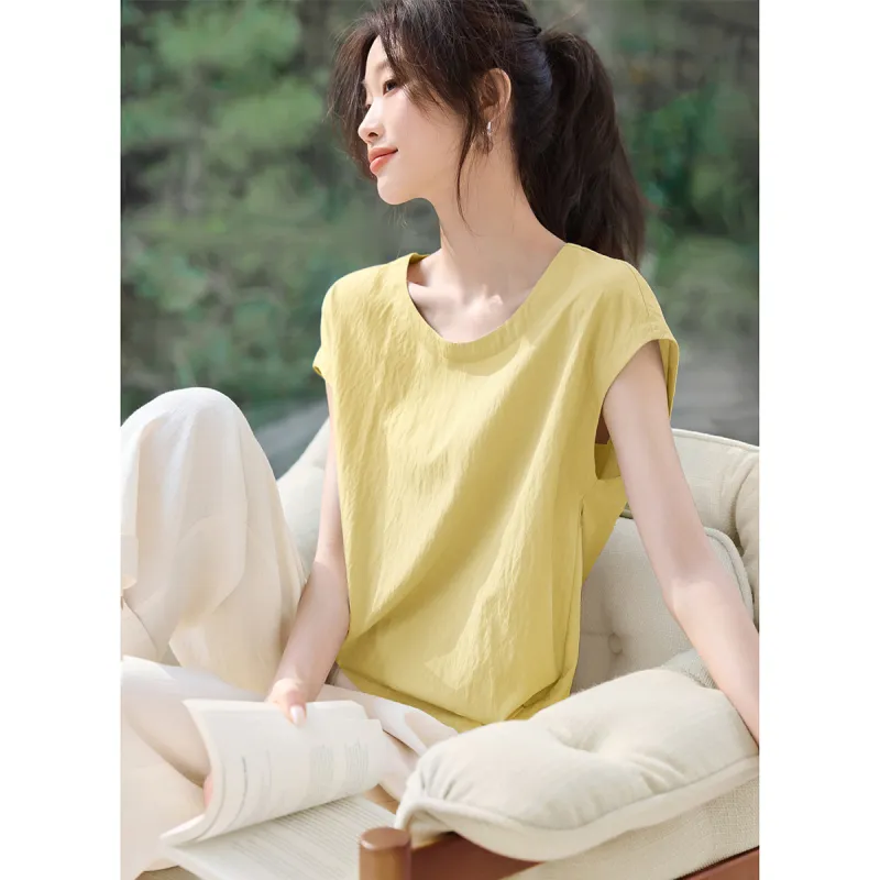 Mo Han Yi Mei Shirts Women's Lemon-2