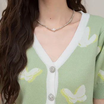 FAWENXIANGZI Knitwear Women's Light Green