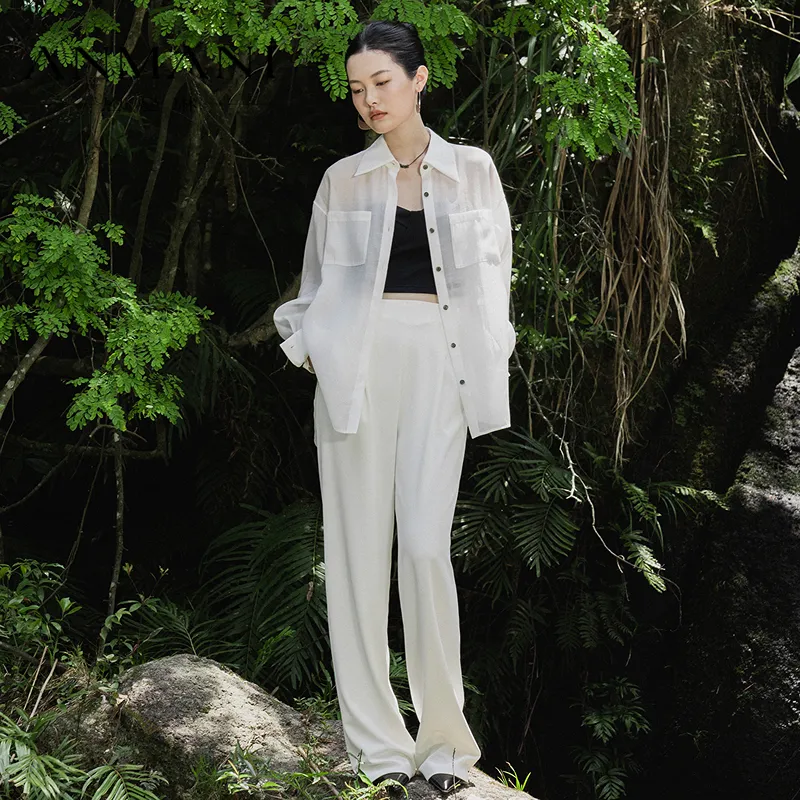 Anmani Suit Trousers Women's Heron White-2