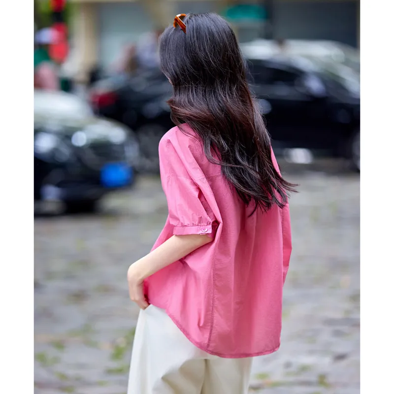 Still quiet Shirts Women's Fuchsia-1