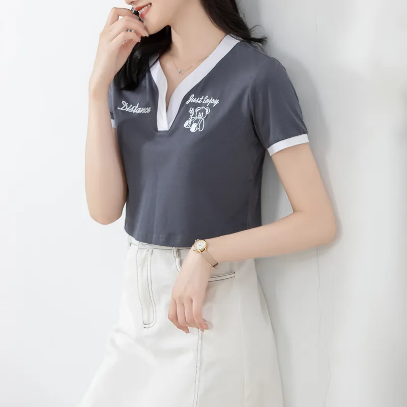 FAWENXIANGZI Regular T Shirt Women's-5