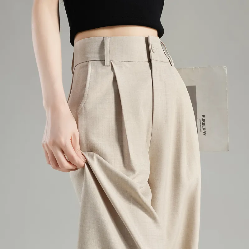 Tonlion Suit Trousers Women's Linen-3
