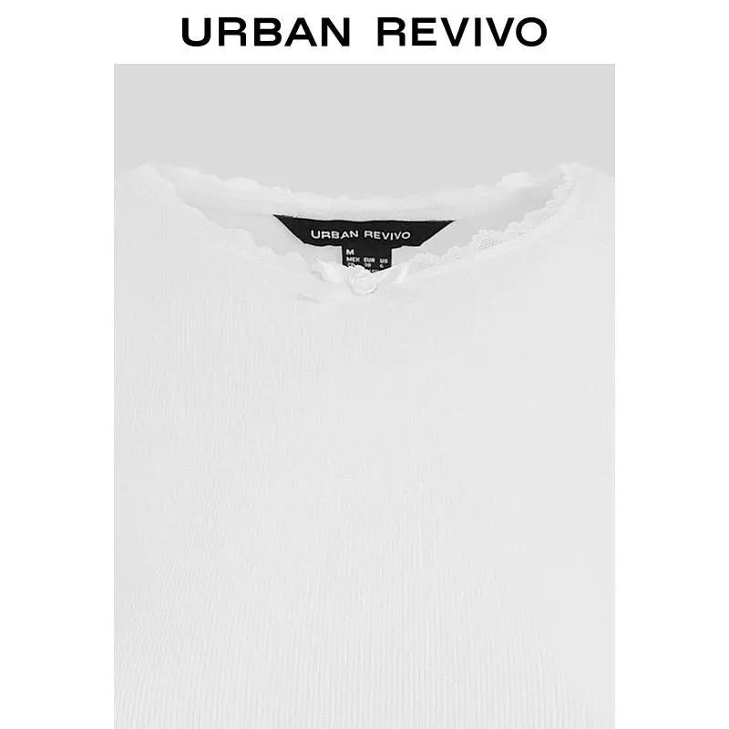 URBAN REVIVO T Shirts Women's White-3
