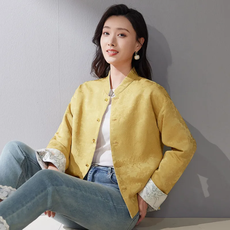 Hang Yi Court Jackets Women's Beige-7