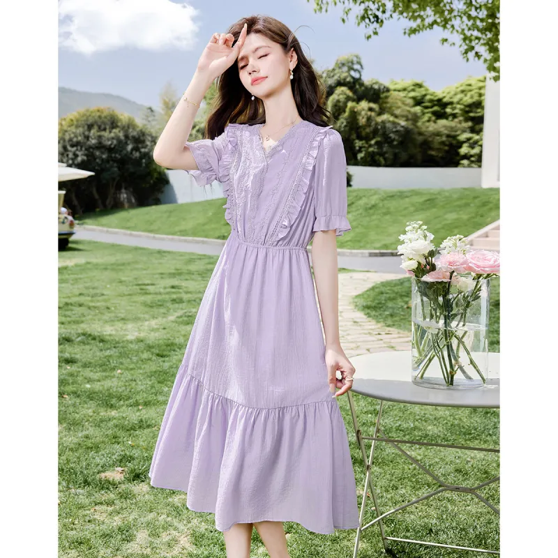 Like The Age Of Water Short Sleeved Dress Women's-3