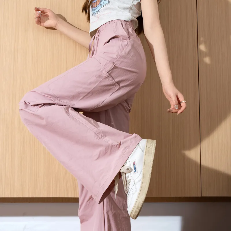 Tonlion Cargo Pants Women's Pink Purple-3