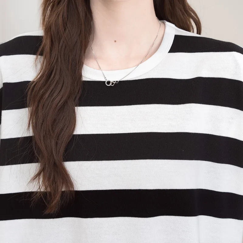 FAWENXIANGZI T Shirts Women's Black & White-6