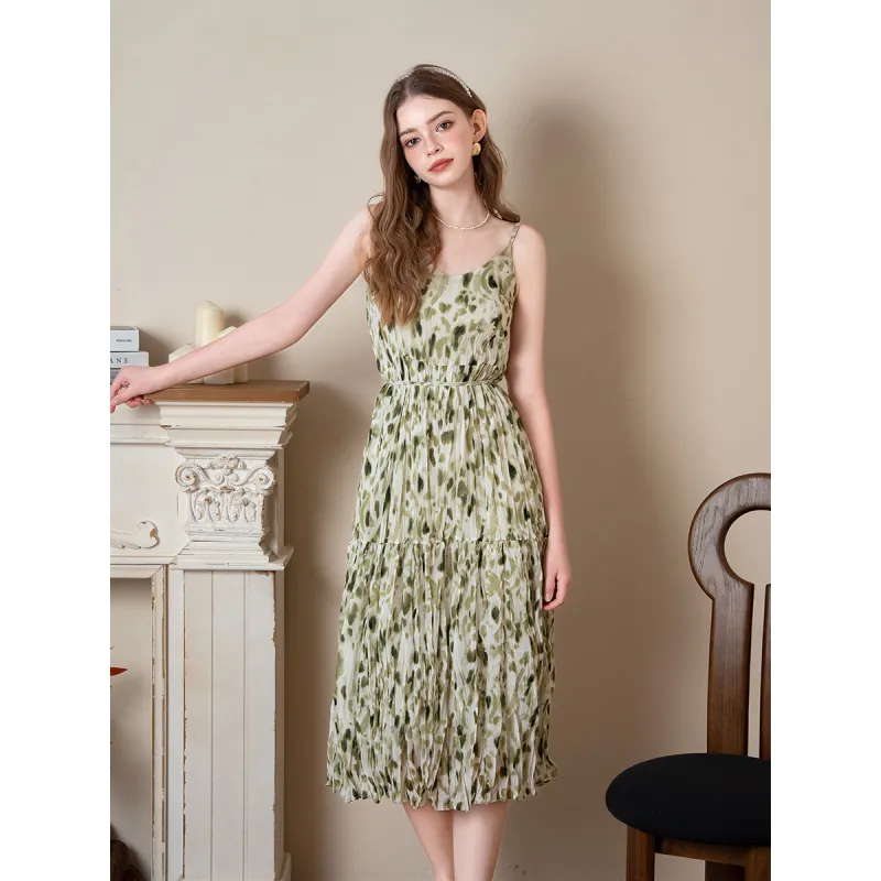 BANANA BABY Slip Dresses Women's Green-1