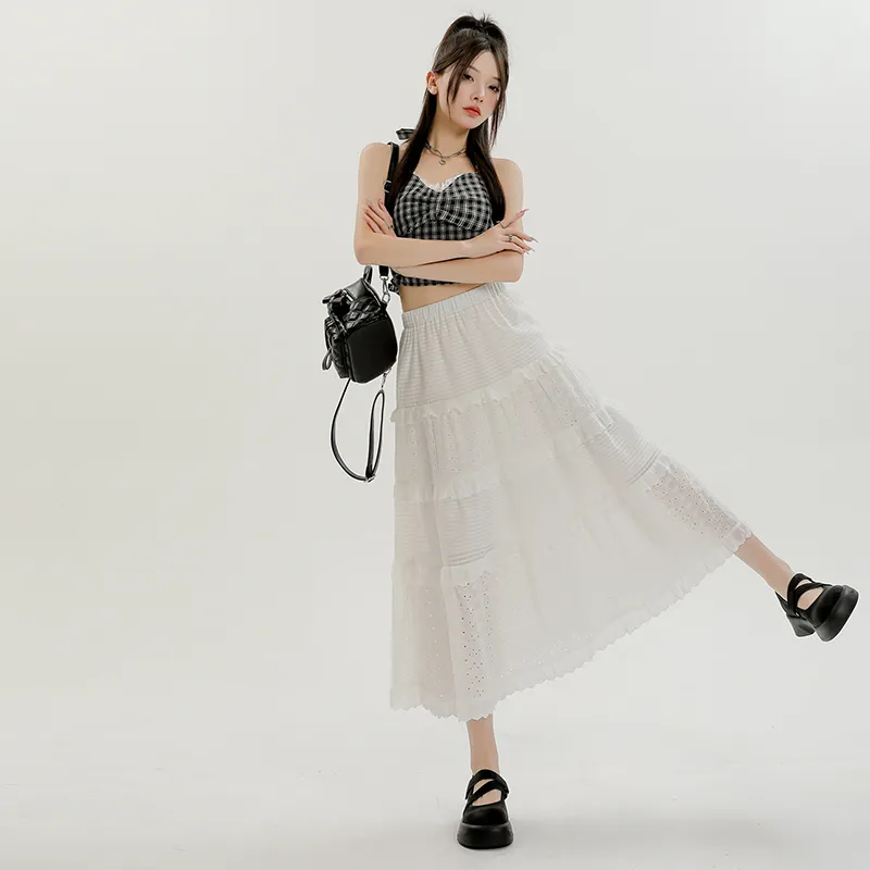 YINLEI Casual Long Skirt Women's-3