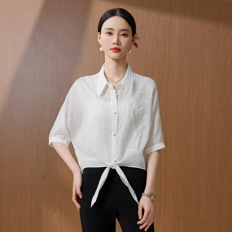Hang Yi Court Shirts Women's White-3
