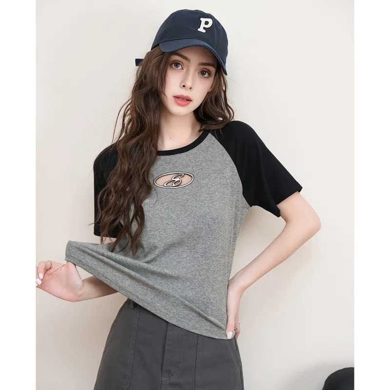 FAWENXIANGZI Raglan Sleeve T Shirt Women's-3