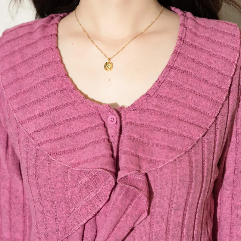 FAWENXIANGZI Knitwear Women's Pink-2