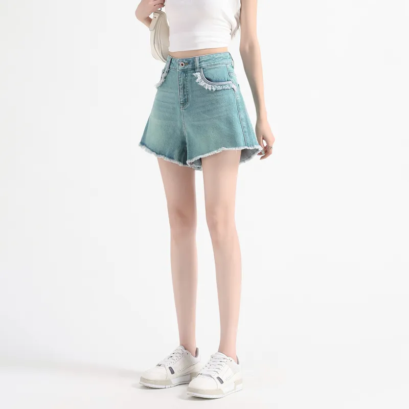 FAWENXIANGZI Denim Shorts Women's-3