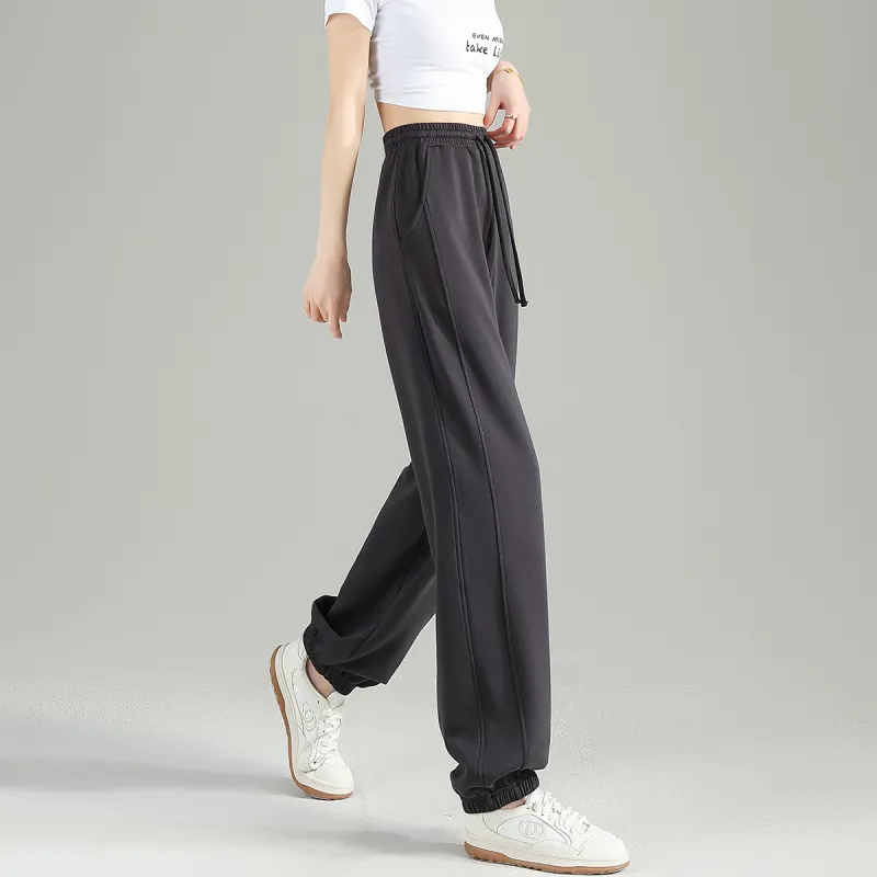 Tonlion Casual Pants Women's Dark Gray-6