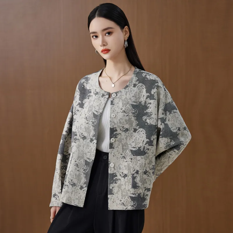 Hang Yi Court Jackets Women's Gray-3