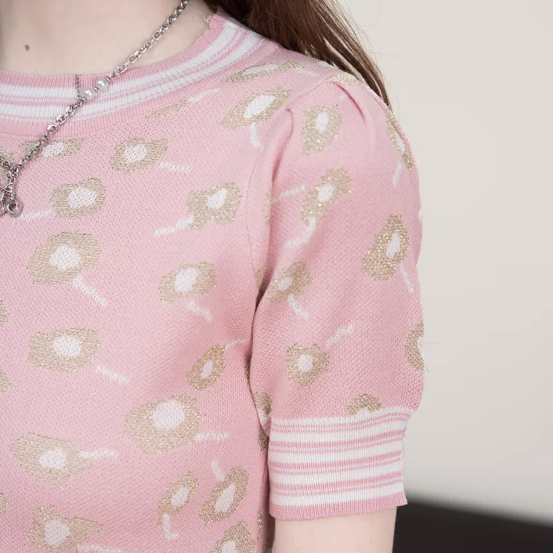 FAWENXIANGZI Knitwear Women's Pink-5