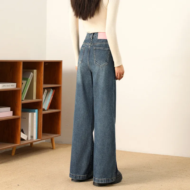 FAWENXIANGZI Jeans Women's Blue-10