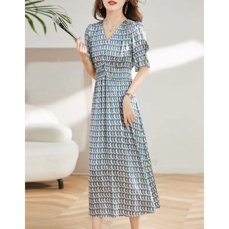 Hang Yi Court Short Sleeved Dress Women's-6