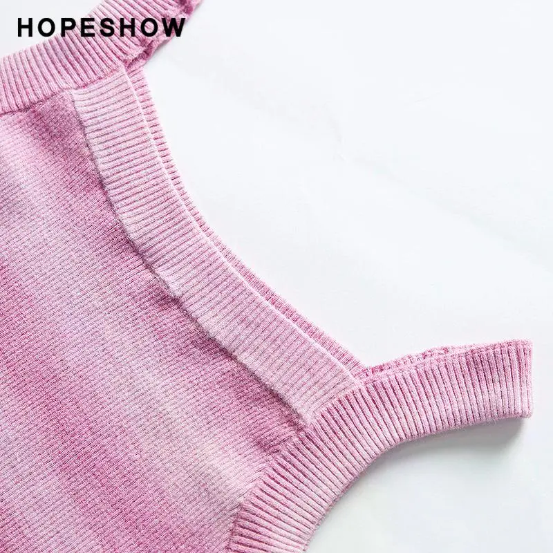 Hopeshow Tank Tops Women's Multicolor Stripes 710-1