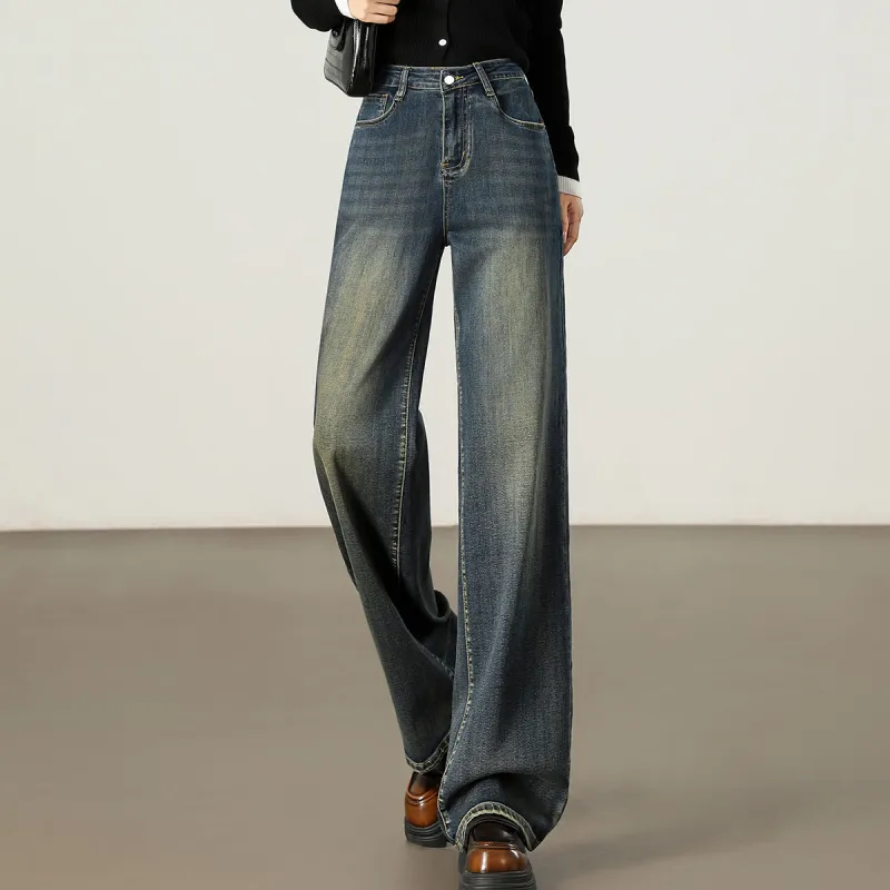 FAWENXIANGZI Jeans Women's Denim Blue-6