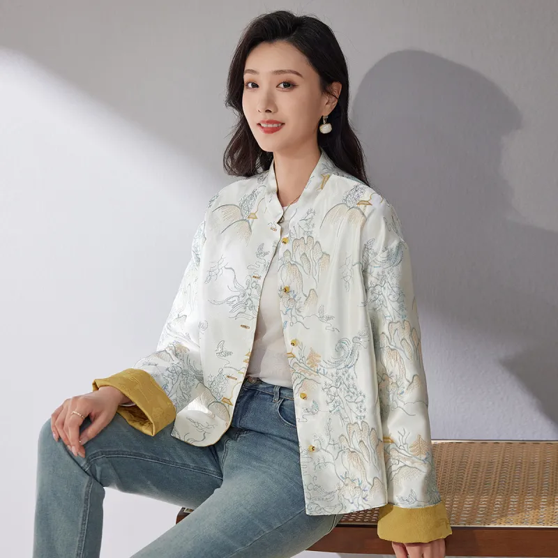 Hang Yi Court Jackets Women's Beige-3