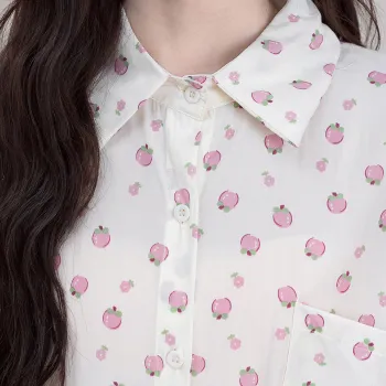 FAWENXIANGZI Shirts Women's Apricot