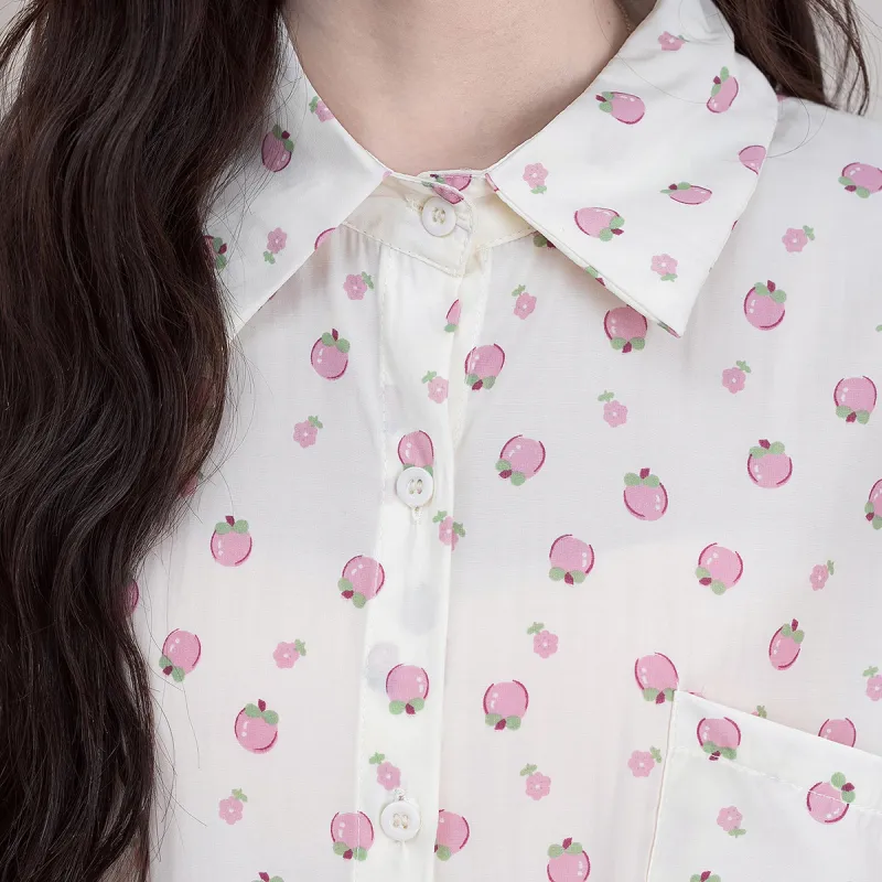 FAWENXIANGZI Shirts Women's Apricot-0