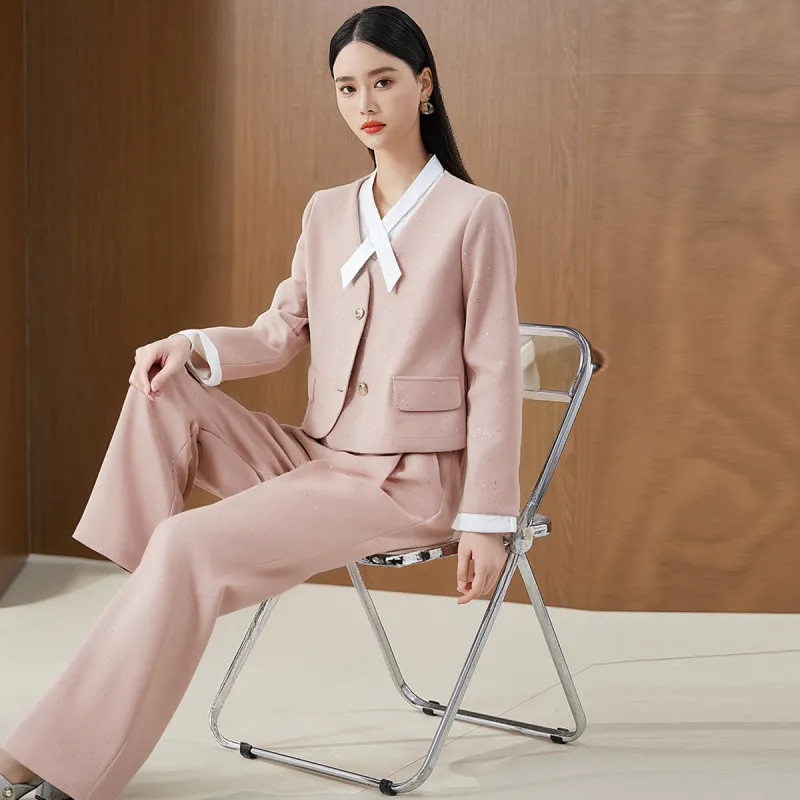 Hang Yi Court Casual Suit Women's Pink-3
