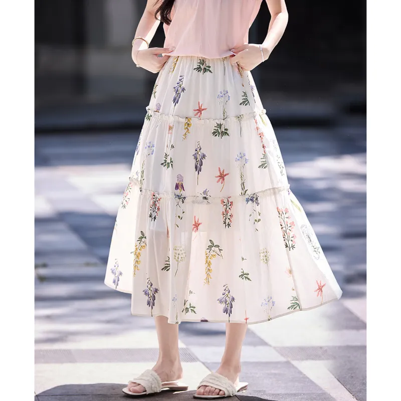 Still Quiet Casual Long Skirt Women's-1