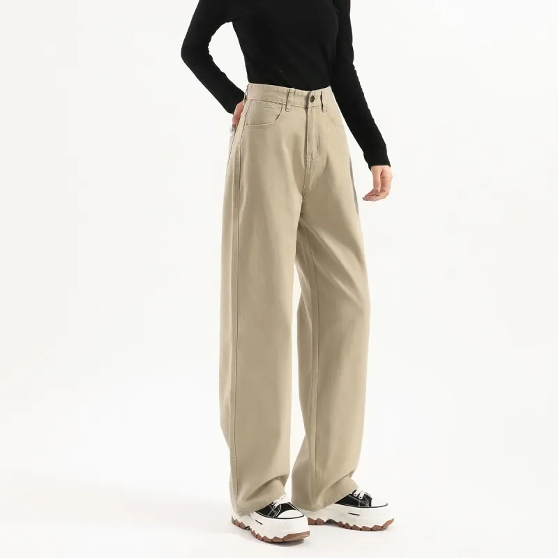 FAWENXIANGZI Jeans Women's Khaki-8