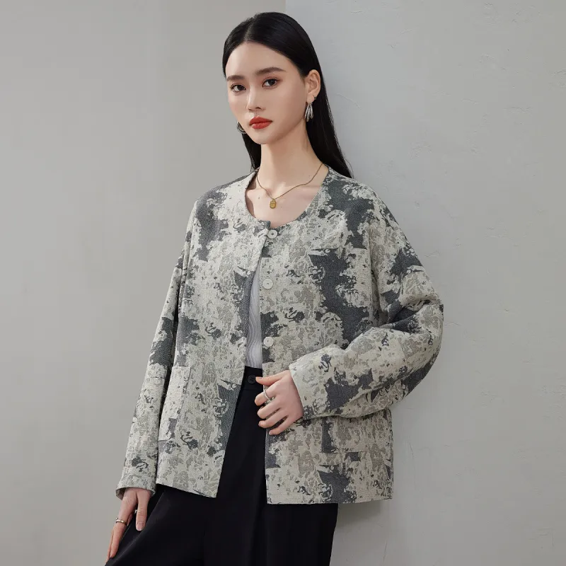 Hang Yi Court Jackets Women's Gray-1