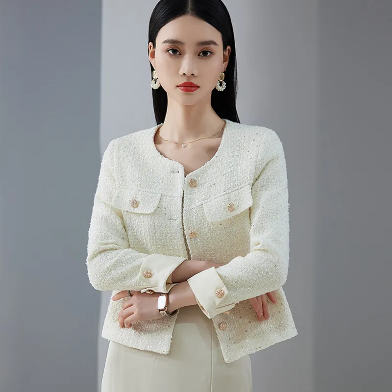 Hang Yi Court Jackets Women's Ecru-4