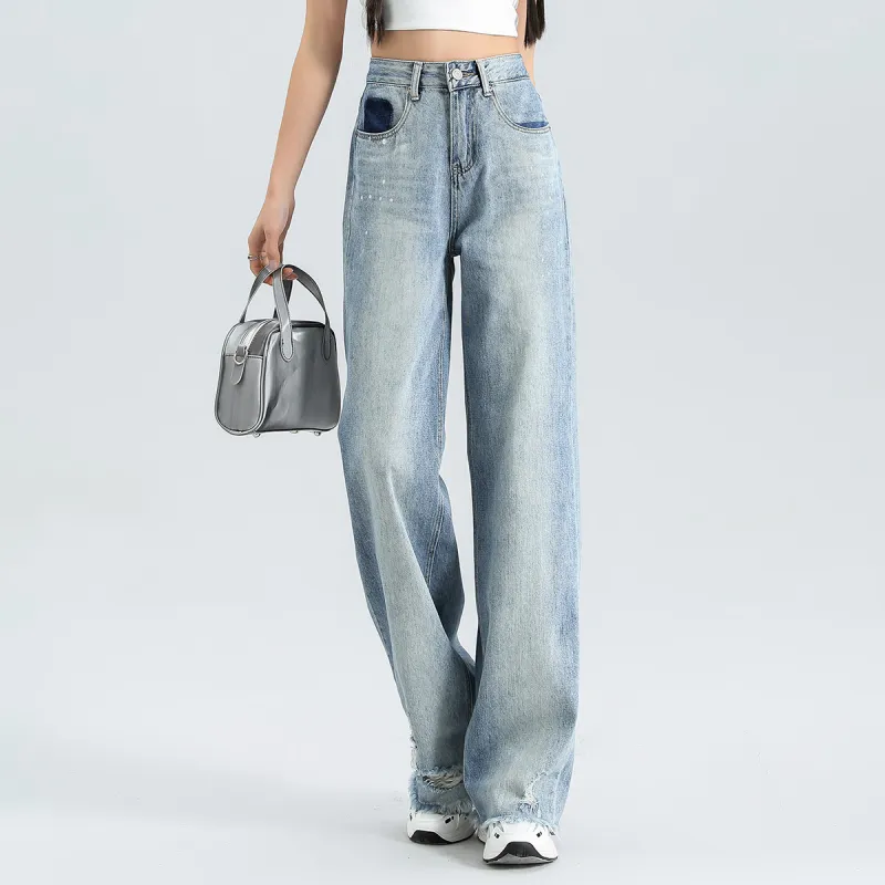 FAWENXIANGZI Jeans Women's Blue-2